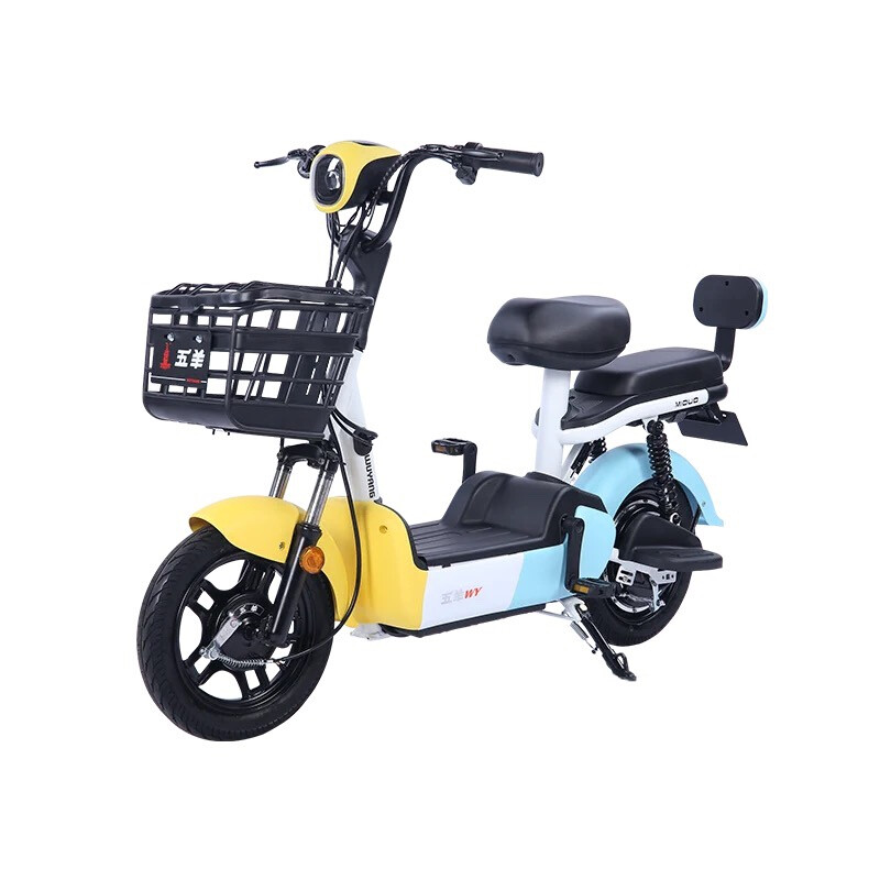 五羊本田電動(dòng)車(chē)新款48v電動(dòng)自行車(chē)新國(guó)標(biāo)可提鋰電小型代步電車(chē)電瓶車(chē) 裸車(chē)不含電池不含充電器不含 12ah 48V